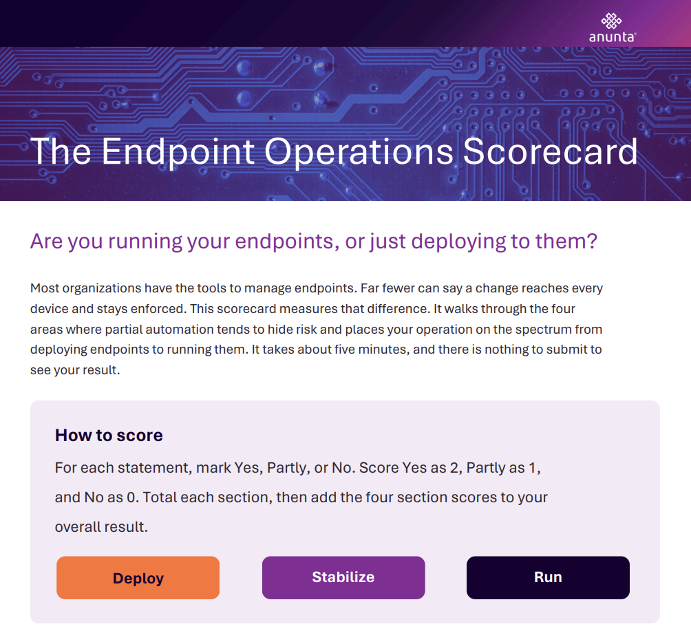 Endpoint Operations Scorecard