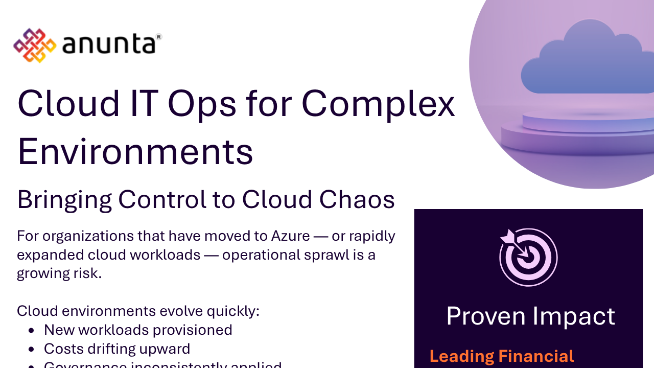 Cloud IT Ops for Complex Environments